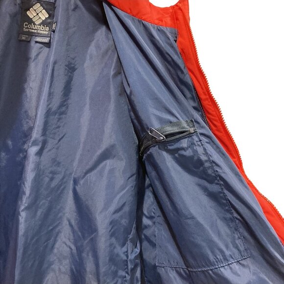 Vtg Columbia Windbreaker Jacket Womens XL Red Whirlibird Outdoors Nautical 90s - Picture 9 of 10